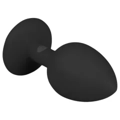   Easytoys - análny kolík s bielym kameňom - malý - čierny