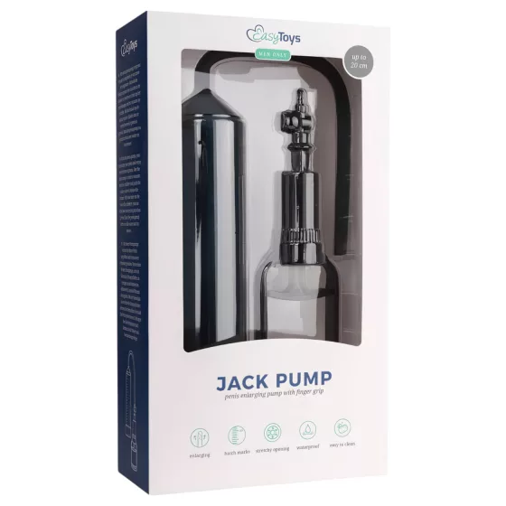 Easytoys - vákuová pumpa na penis - ručný úchyt - čierna