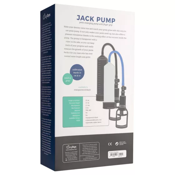 Easytoys - vákuová pumpa na penis - ručný úchyt - čierna