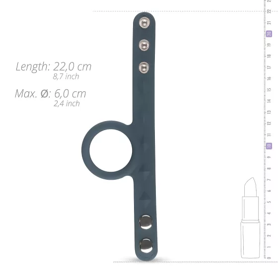 Boners - penis krúžok a krúžok na semenníky - silikón - sivý