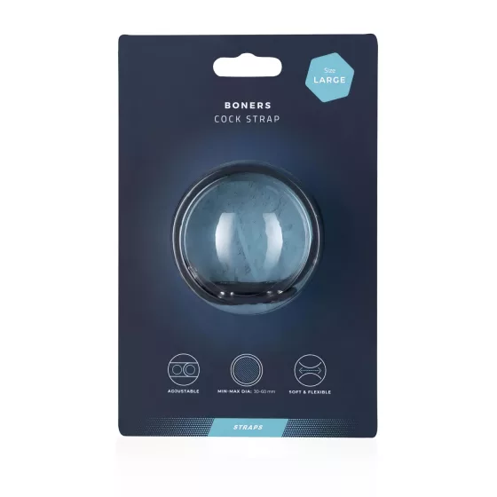 Boners - nastaviteľný erekčný krúžok na penis - L - silikón sivý