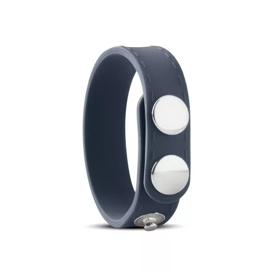 Boners - nastaviteľný erekčný krúžok na penis S/M - silikón sivý