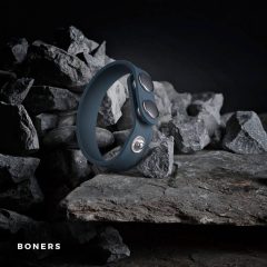   Boners Cock Straps S/M - nastaviteľné penisové kroužky (sivé)