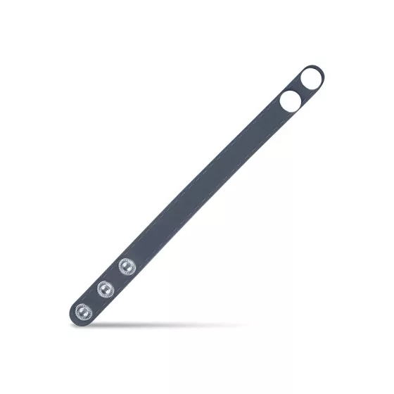 Boners - nastaviteľný erekčný krúžok na penis S/M - silikón sivý