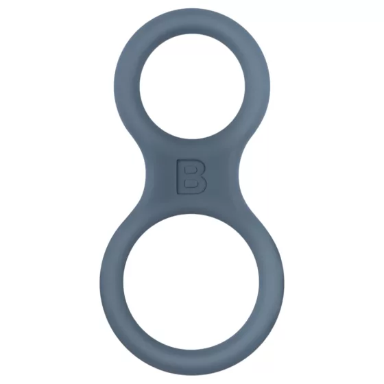 Boners - krúžok na penis a semenníky - silikón - sivý
