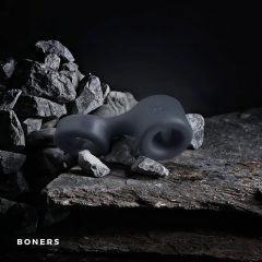   Vibrujúci krúžok na penis a semenníky Boners v šedej farbe