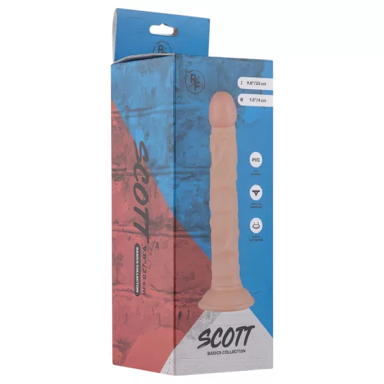 Real Fantasy Scott - realistický dildo - 25 cm - telová farba