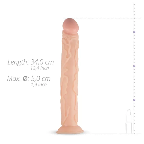 Real Fantasy Shawn - realistický veľký dildo - 35 cm - naturálna farba