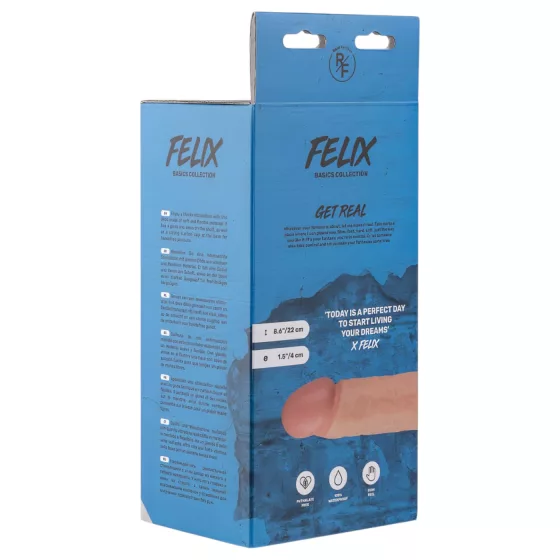 Real Fantasy Felix - realistický dildo s semenníkmi - 22 cm - prírodná farba