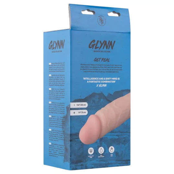 Real Fantasy Glynn - realistické dildo s semenníkmi - 25 cm - telová farba