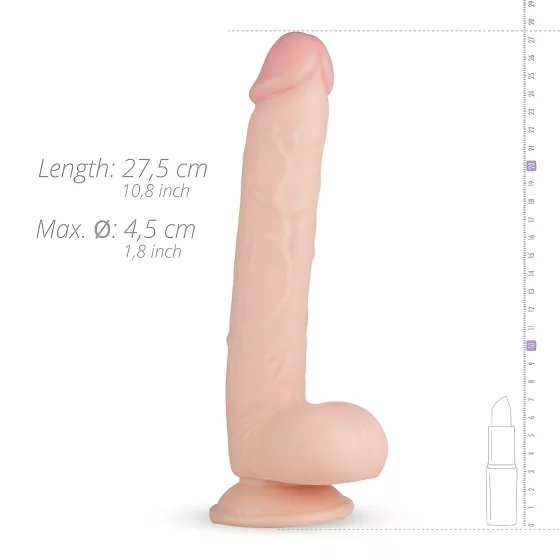 Real Fantasy Elvin - realistický dildo s semenníkmi - 28 cm - telová farba