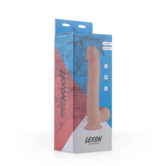 Real Fantasy Lexon - realistický dildo s semenníkmi - 33cm - telová farba
