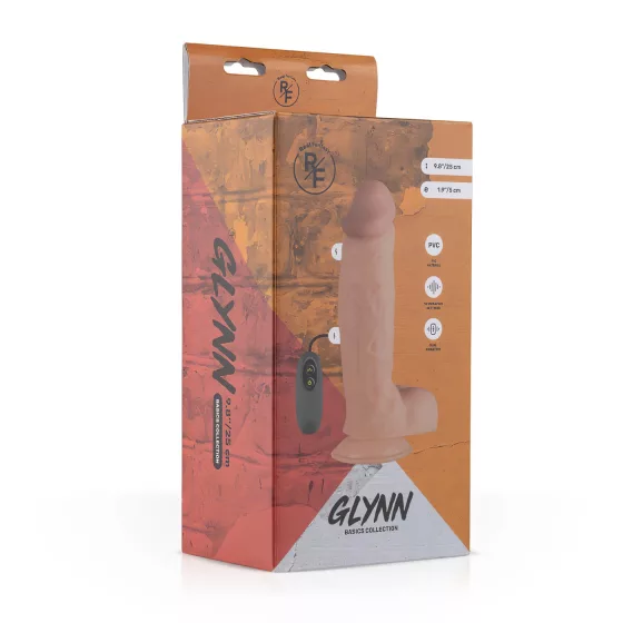 Real Fantasy Glynn - vibrátor na dobíjanie - realistický - 25 cm - telová farba