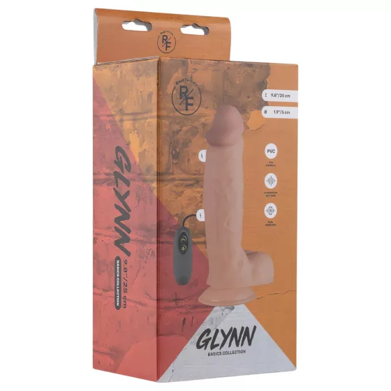 Real Fantasy Glynn - vibrátor na dobíjanie - realistický - 25 cm - telová farba