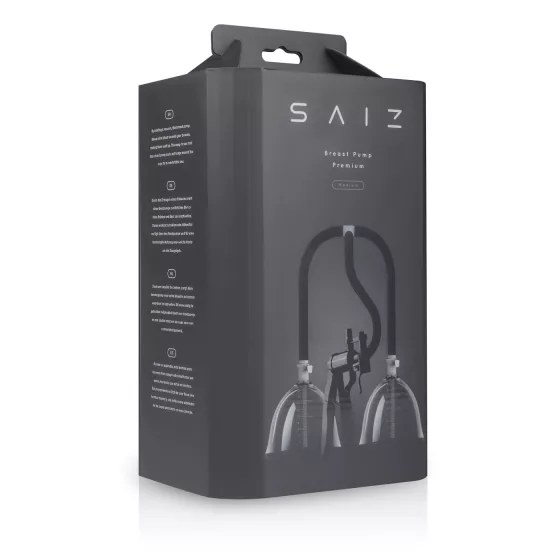 Saiz Premium - elektrická odsávačka na prsia - malá - priehľadná/čierna