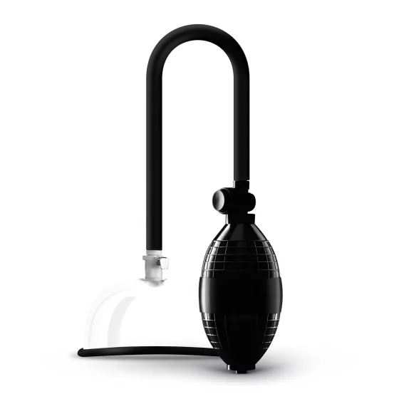 Saiz Basic - vákuová pumpa na vagínu - priehľadná/čierna