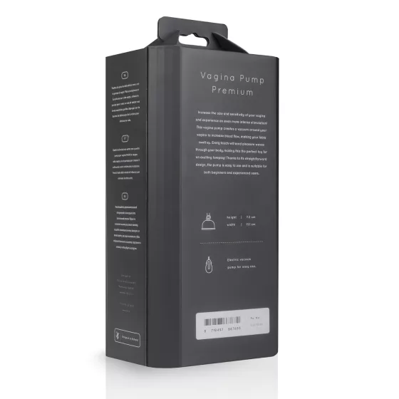 Saiz Premium - automatická vaginálna pumpa - priehľadná/čierna