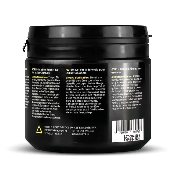BUTTR - lubrikačný gél na fisting - vodný základ - 500ml