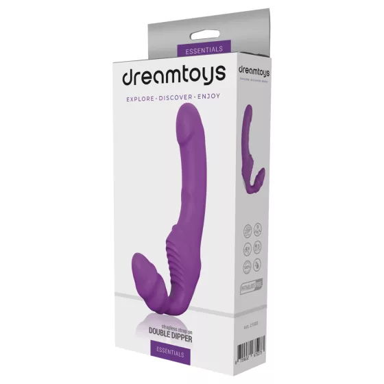 Dreamtoys Essentials - bezramenný pripínací vibrátor (fialový)