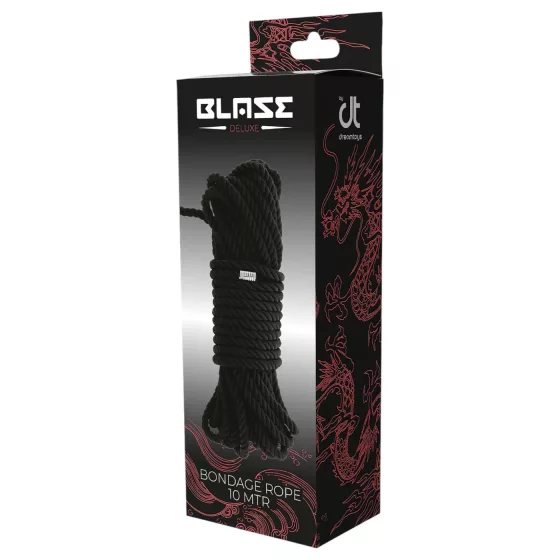 Blaze - bondážne lano kinbaku - 10m - čierne