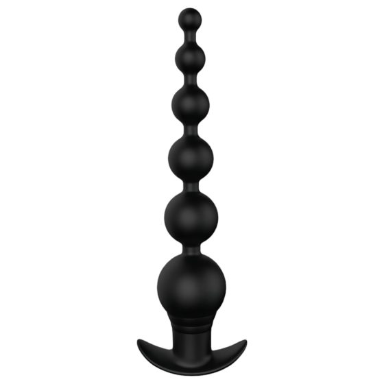 Škodoradostná láska - nabíjateľný, rádiový, perlový análny vibrátor (čierny)