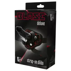 Dreamtoys Blaze - nasadzovacie dildo s postrojom (čierne)