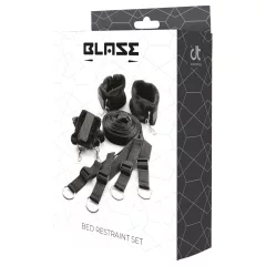 Dreamtoys Blaze - posteľný fixačný bondage set (čierny)