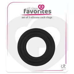 All time Favorites - erekčný krúžok set - 3 ks - čierna