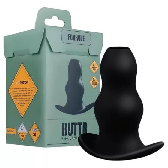 BUTTR - dutý análny expandér dildó - čierny