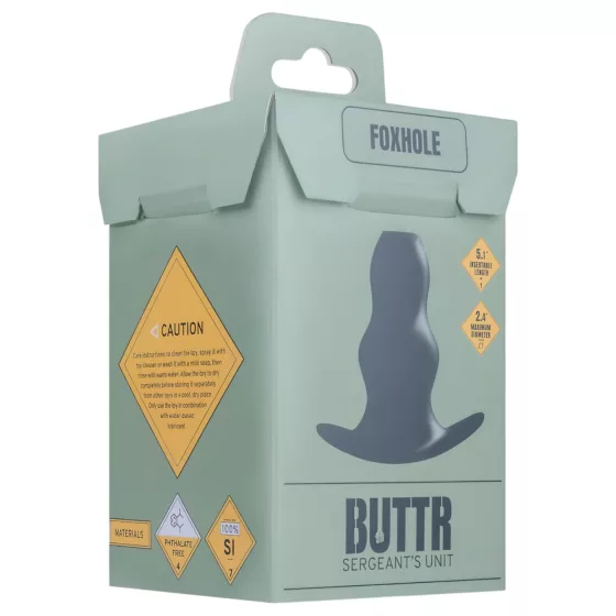 BUTTR - dutý análny expandér dildó - čierny