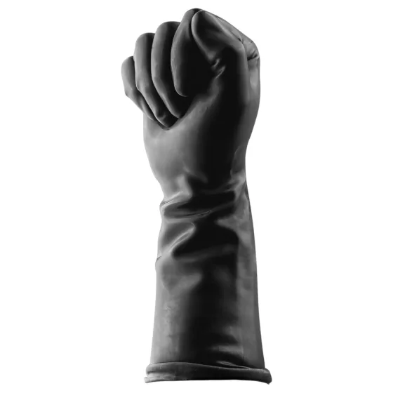 BUTTR Gauntlets - latexové rukavice na fisting, rukavice na pästný sex (čierne)