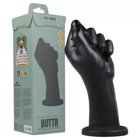 BUTTR - fisting dildo - čierny