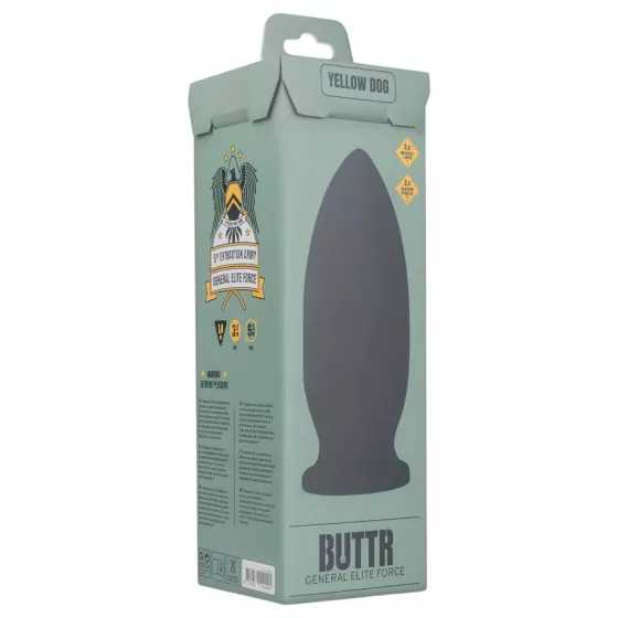BUTTR Yellow Dog - realistický dildó s prísavkou - čierny
