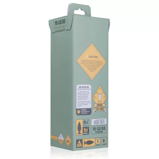 BUTTR Yellow Dog - realistický dildó s prísavkou - čierny