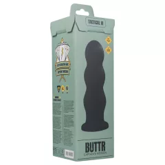   BUTTR Tactical III - realistický dildó s prísavkou - čierny