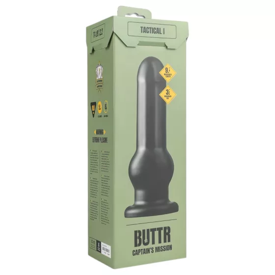 BUTTR - dildo s prísavkou - čierny