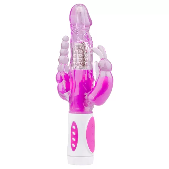 Easytoys Raving Rabbit - 3-ramenný vibrátor (ružový)