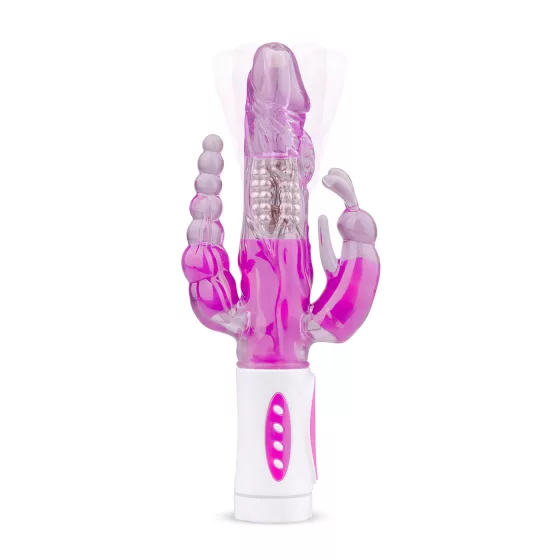 Easytoys Raving Rabbit - 3-ramenný vibrátor (ružový)
