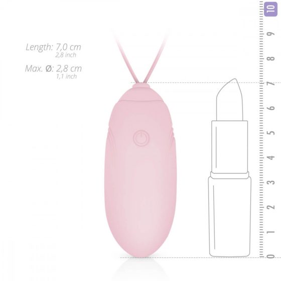LUV EGG - nabíjacie vibračné vajíčko na diaľkové ovládanie (ružové)