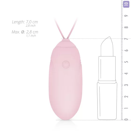 LUV EGG - nositeľné akumulátorové rádiové vibračné vajíčko (ružové)