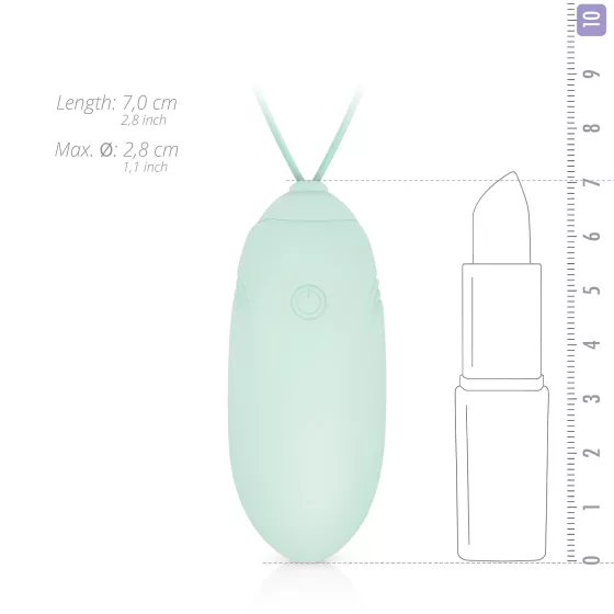 LUV EGG - nositeľné akumulátorové rádiové vibračné vajíčko (zelené)