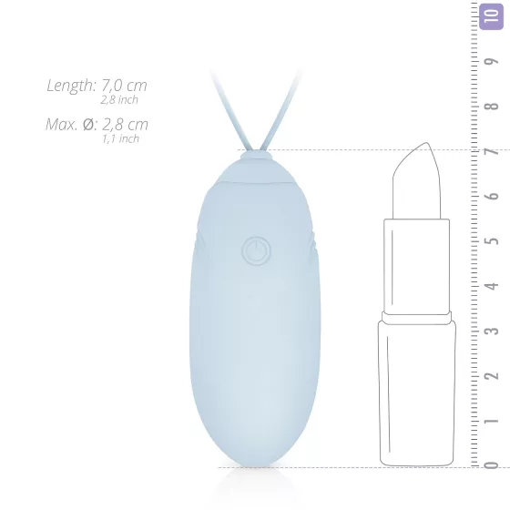 LUV EGG - nositeľné akumulátorové rádiové vibračné vajíčko (modré)