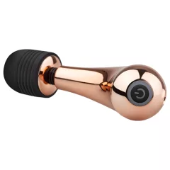 Rosy Gold - masážny vibrátor Wand Mini Curve - rosegold