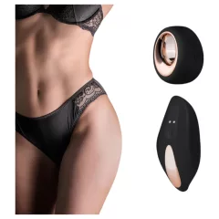   Pantyrebel - čierne nohavičky s vysokým pásom + rádiový vibrátor (S-L)