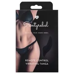   Pantyrebel - akumulátorové, rádiové vibračné čierne tangá (S-L)