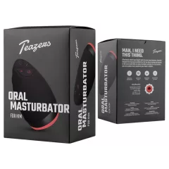   Teazers - masturbátor v tvare úst s ohrievacou funkciou (červený)
