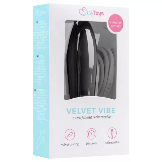 Easytoys - vibrátor na bod G - nabíjateľný - čierny