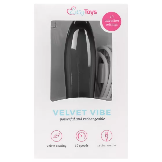 Easytoys - vibrátor na bod G - nabíjateľný - čierny