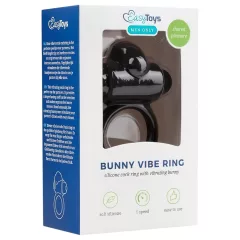  EasyToys - vibračný erekčný krúžok s králikom - čierny