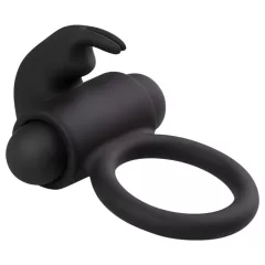  EasyToys - vibračný erekčný krúžok s králikom - čierny